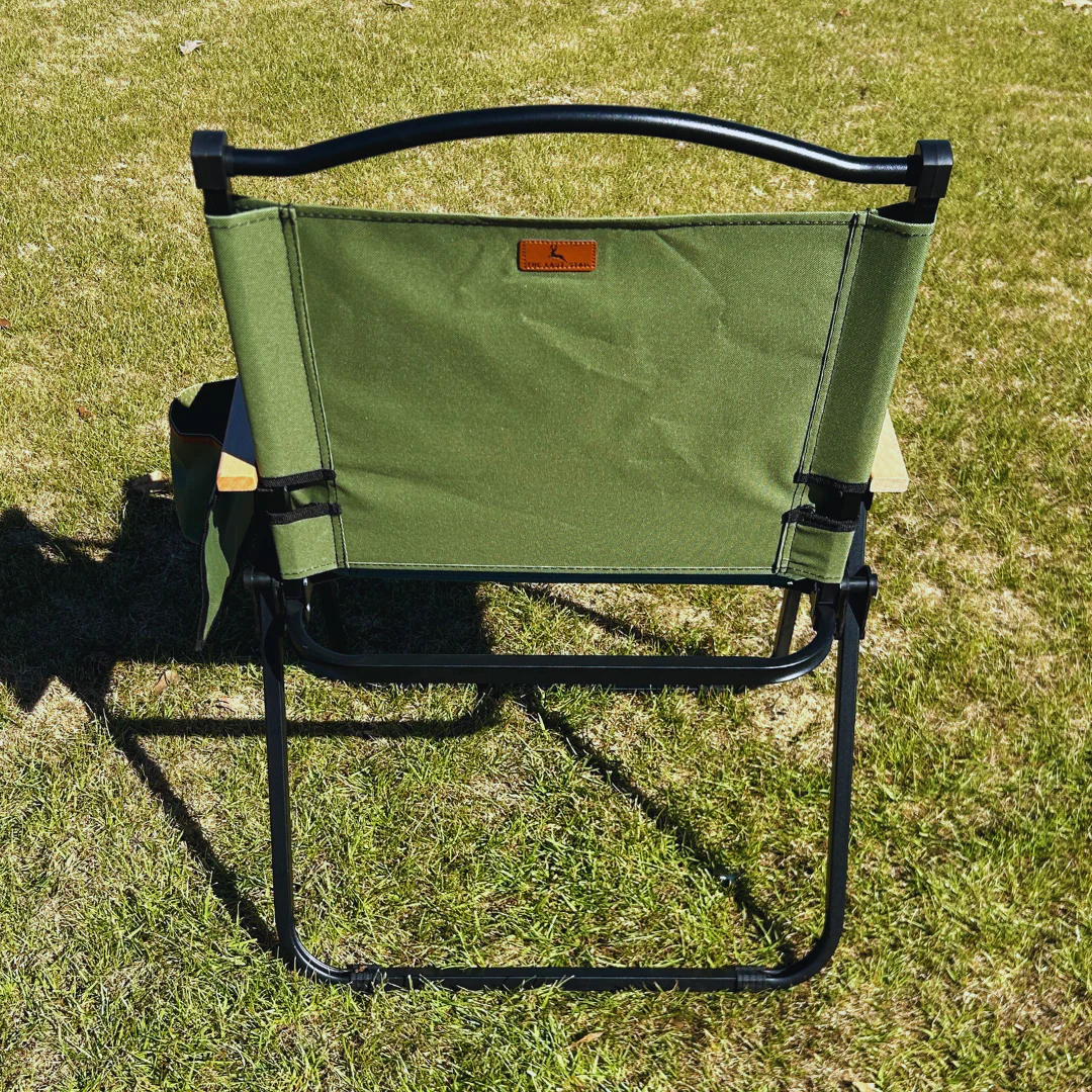 Army Green Folding Lawn Chair - Image 3