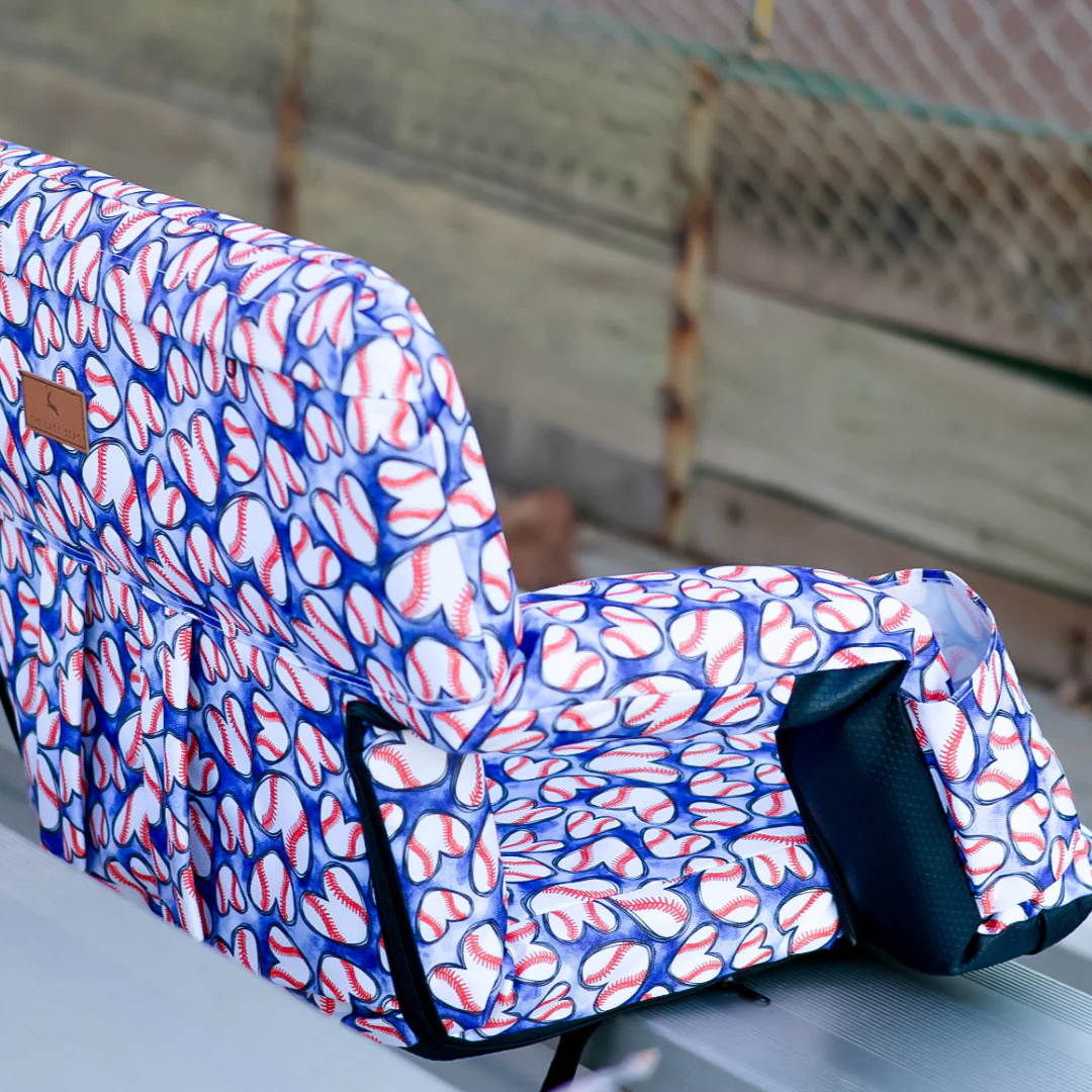 Baseball Hearts 23" Stadium Seat with Armrests - Image 5