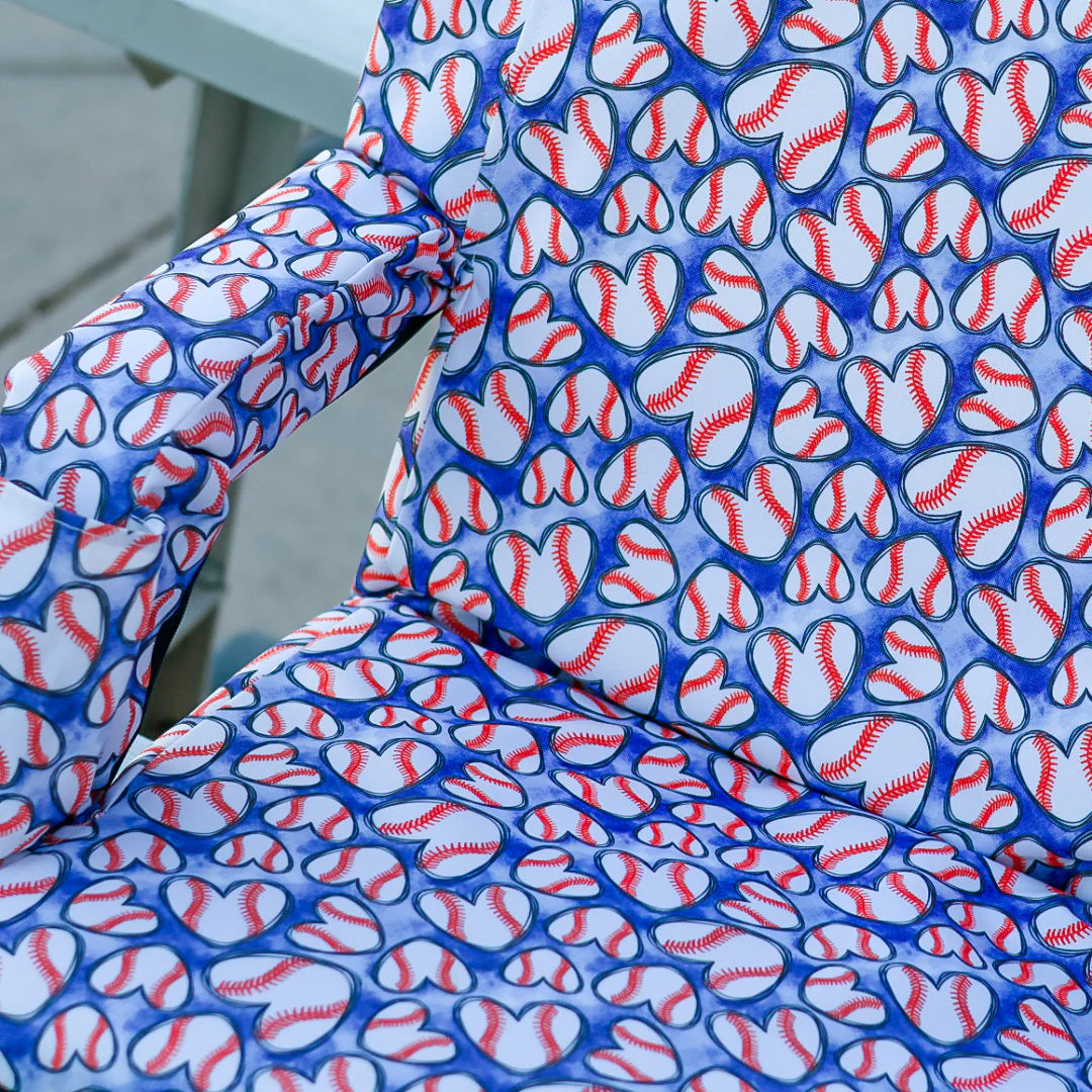 Baseball Hearts 23" Stadium Seat with Armrests - Image 6