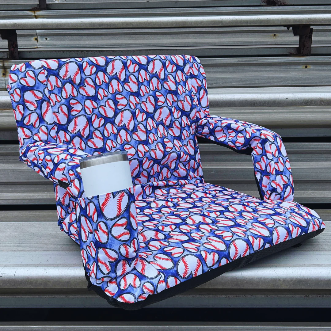 Baseball Hearts 23" Stadium Seat with Armrests - Image 8