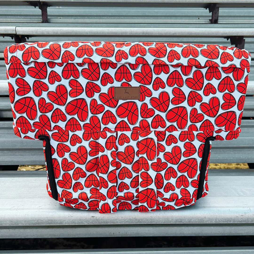 Basketball Hearts 23" Stadium Seat with Armrests - Image 4