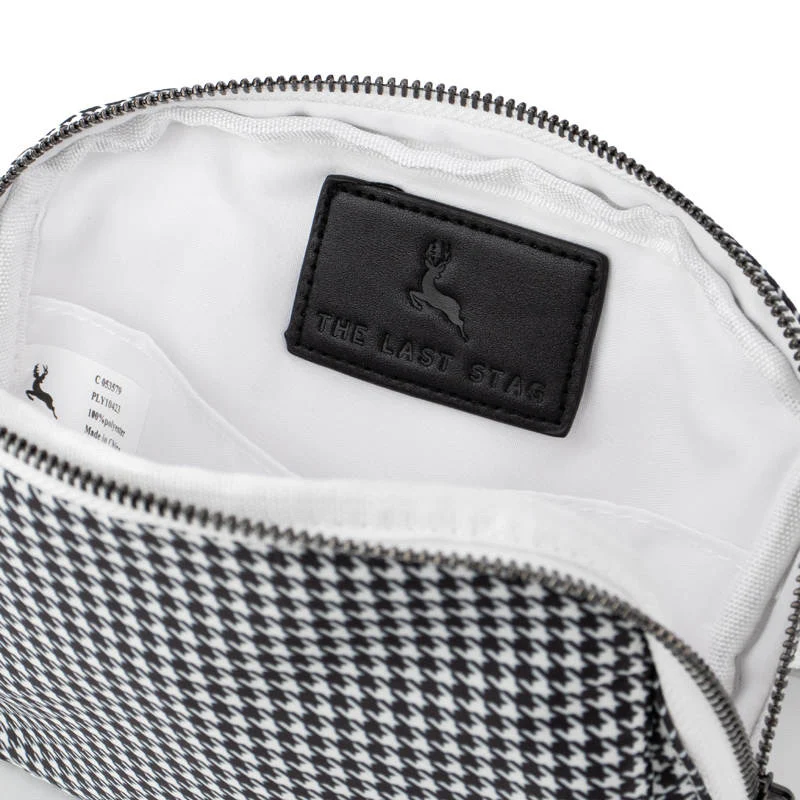 Black and White Houndstooth Easy Carry Belt Bag - Image 8