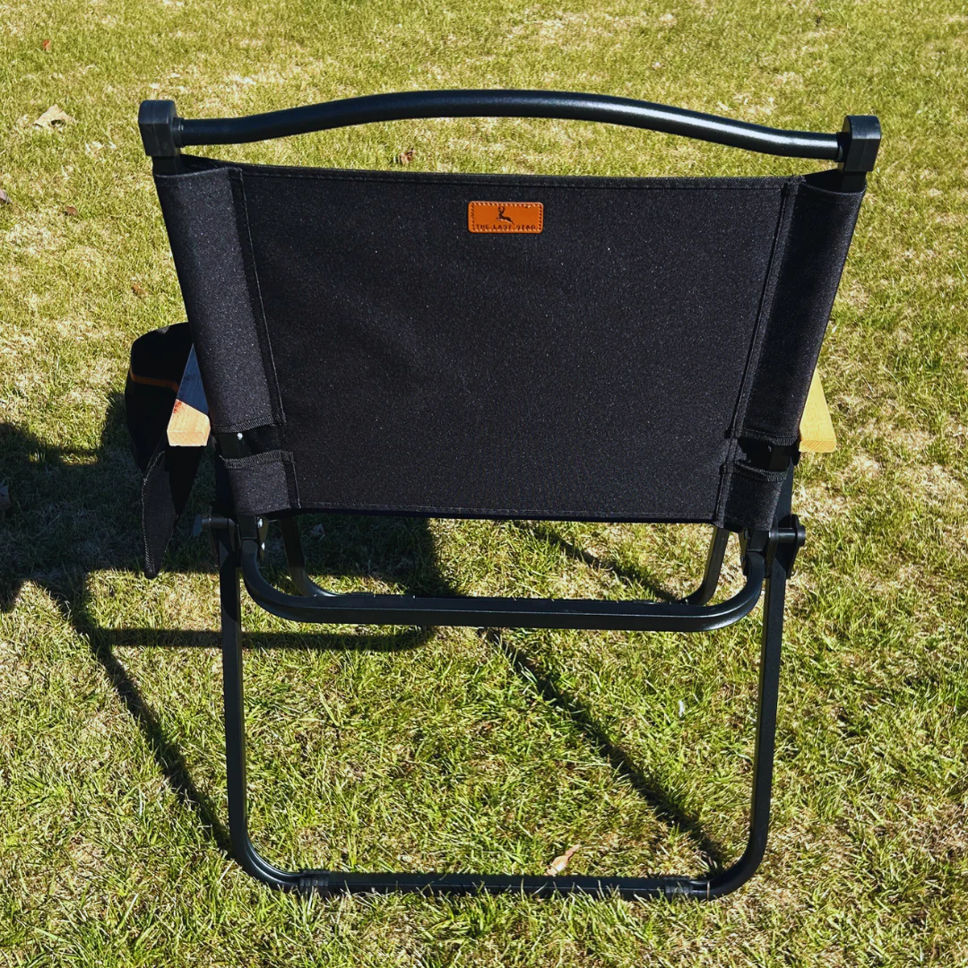 Black Folding Lawn Chair - Image 3