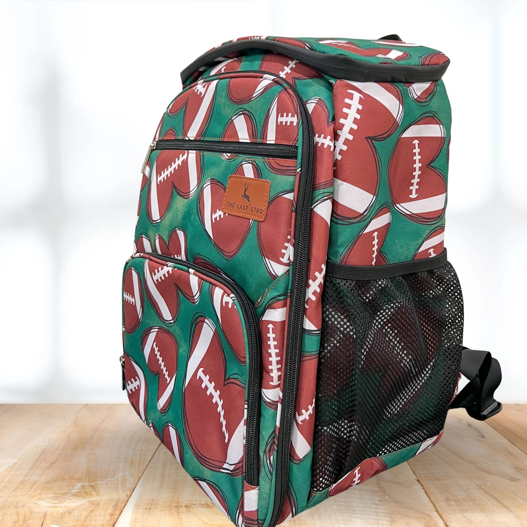 Football Hearts Backpack Cooler - Image 3