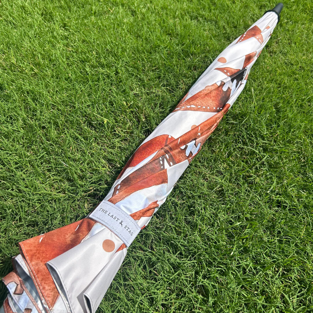 Footballs & Bows - UPF 50+ Large Golf Umbrella - Image 5