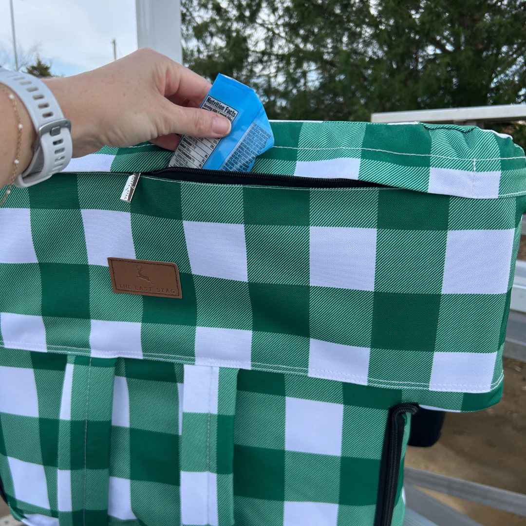 Heated Green Buffalo 23" Stadium Seat with Armrests - Image 4