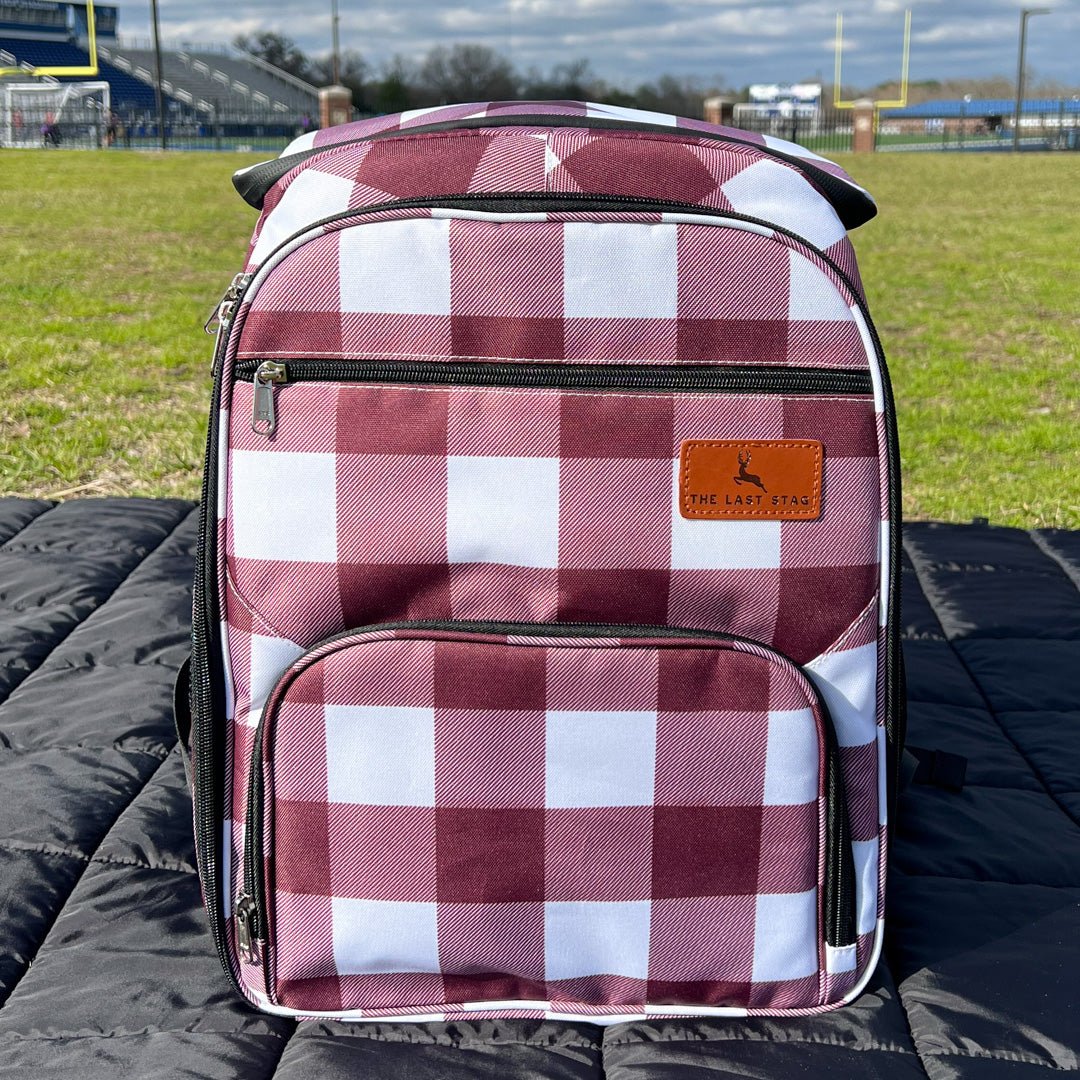 Maroon Buffalo Backpack Cooler - Image 3