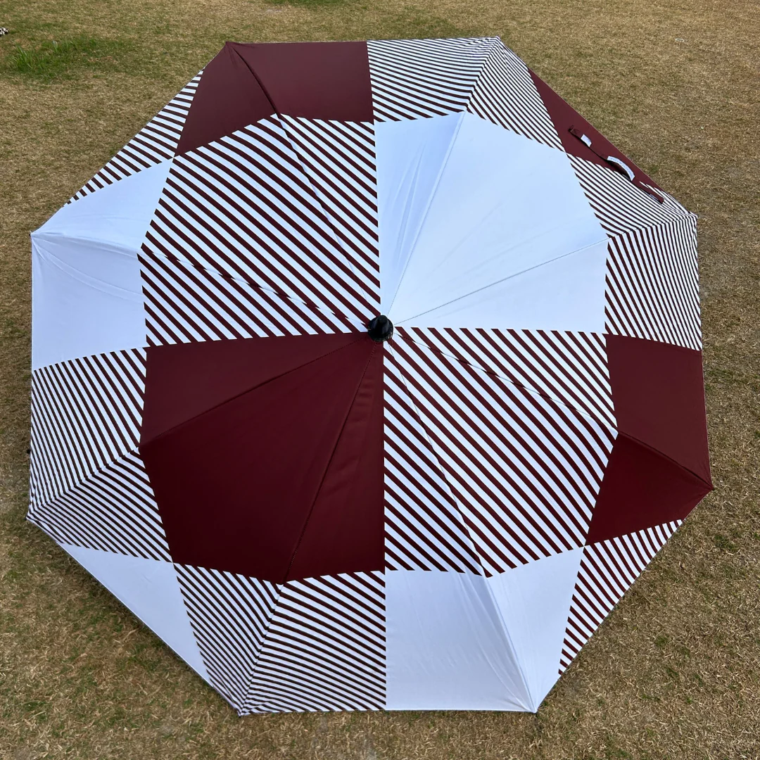 Maroon Buffalo - UPF 50+ Large Golf Umbrella - Image 3