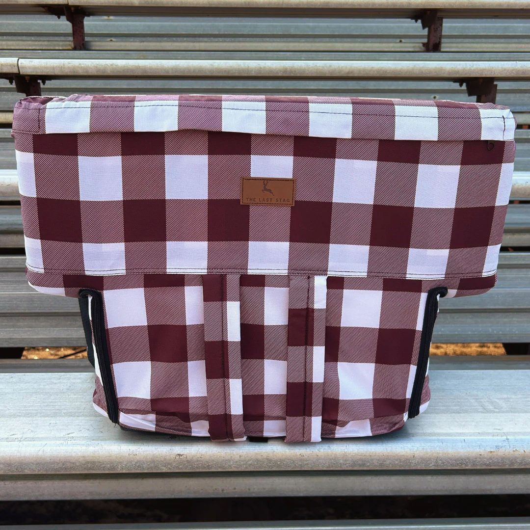 Maroon Buffalo 23" Stadium Seat with Armrests - Image 3