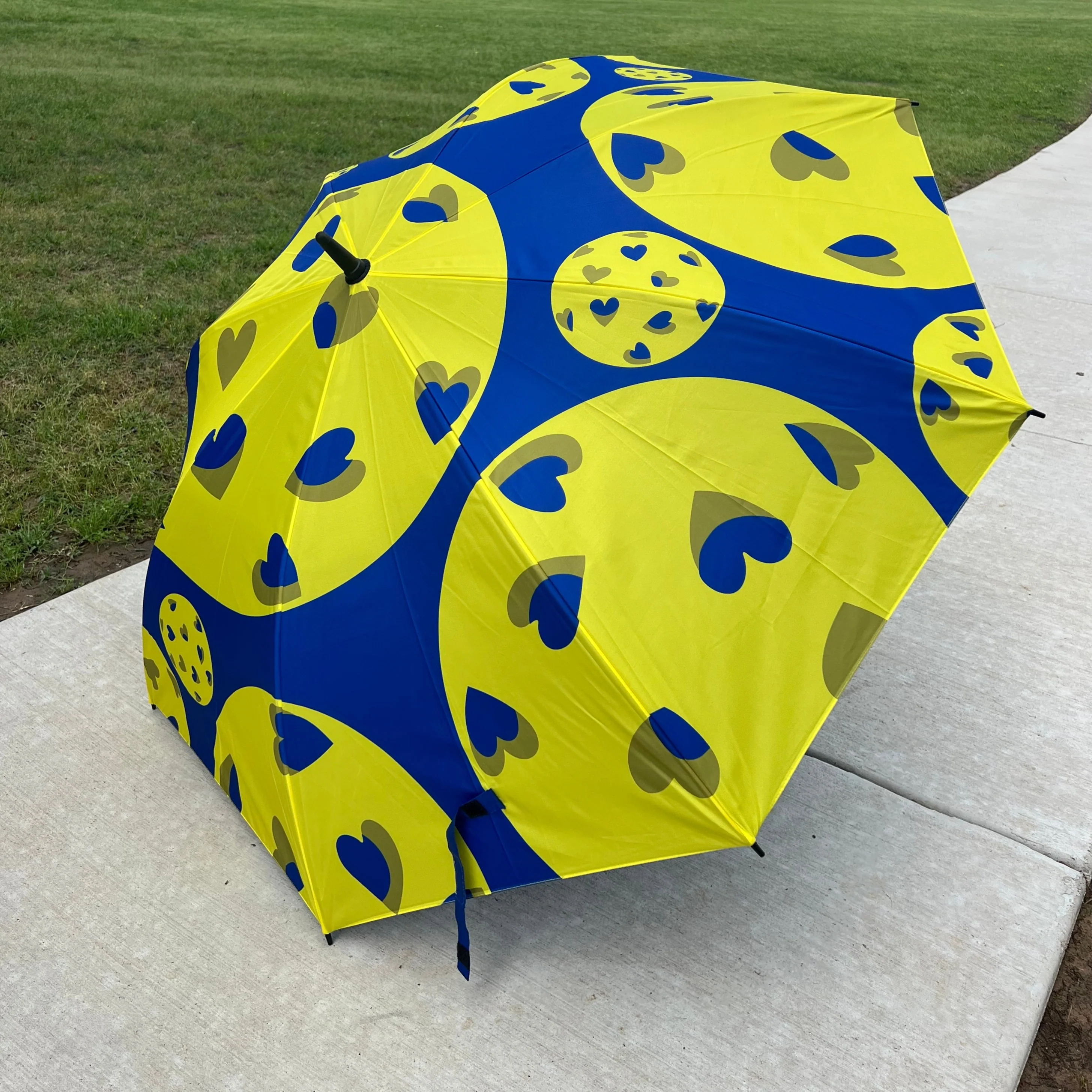 Pickleball Hearts - Large Golf Umbrella - Final Sale - Image 3