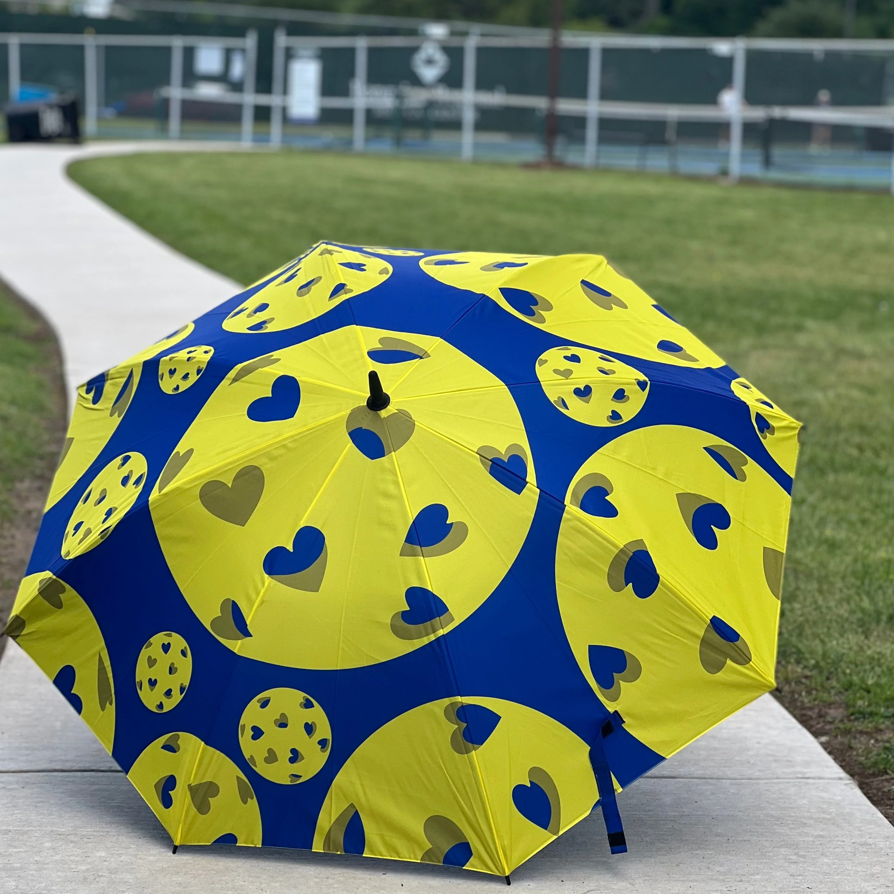 Pickleball Hearts - Large Golf Umbrella - Final Sale - Image 5