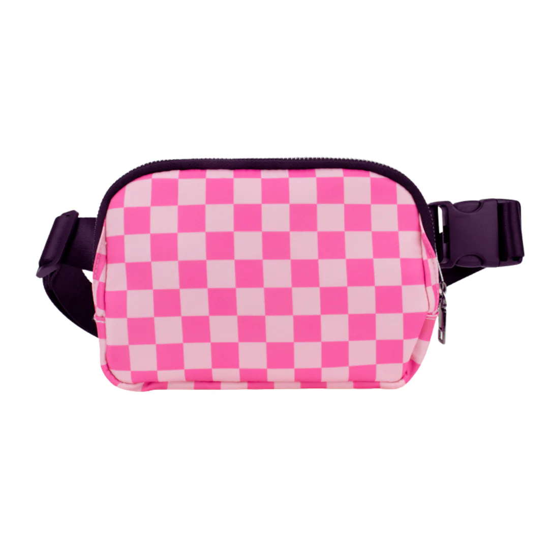 Pink Checkboard Easy Carry Belt Bag - Image 3