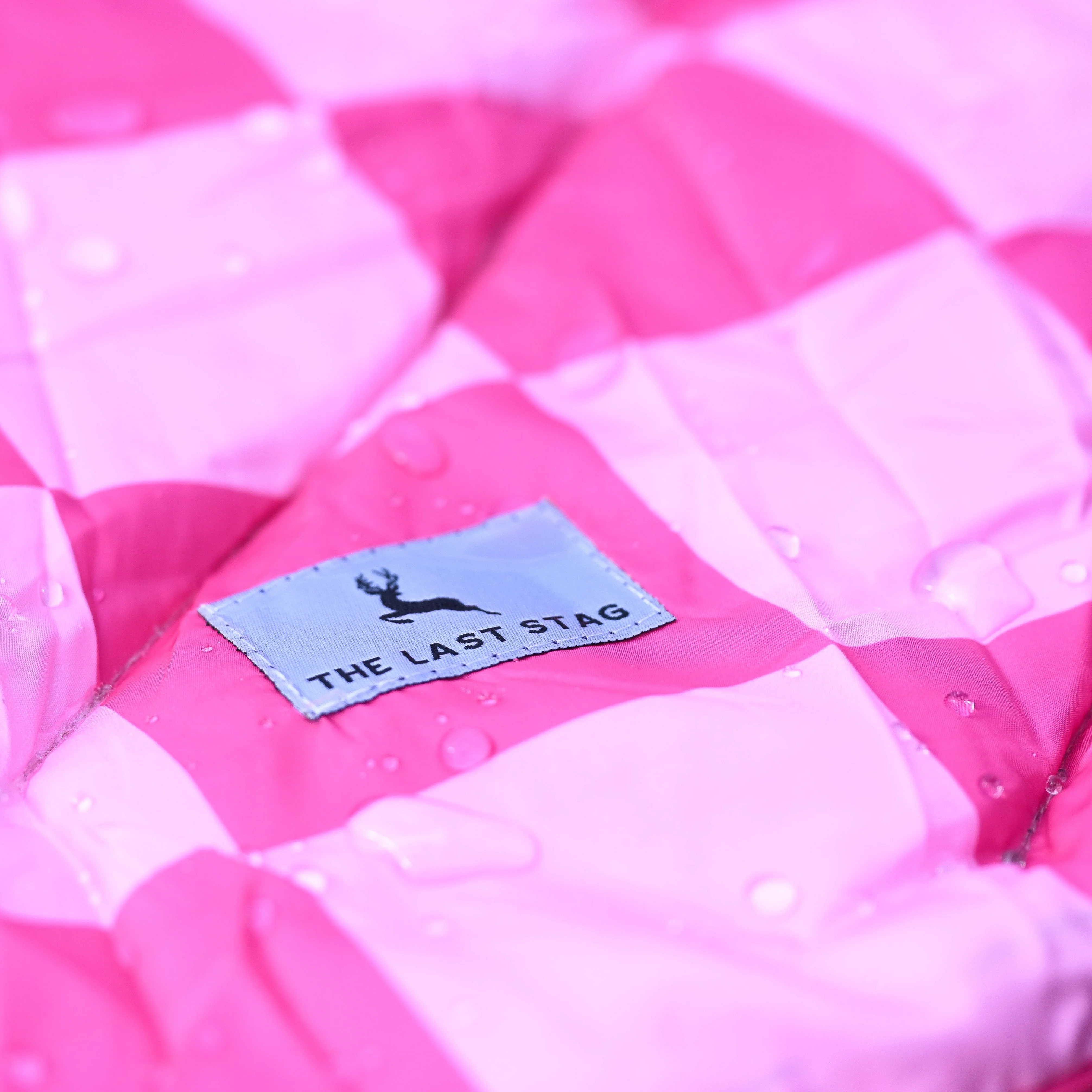 Pink Checkerboard - Indoor/Outdoor Puffy Blanket - Image 4
