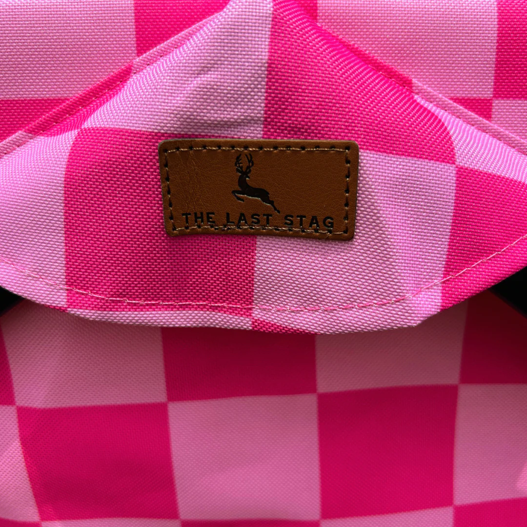 Pink Checkerboard Stroller Wagon - Image 3
