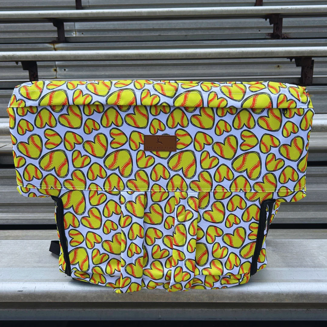 Softball Hearts 23" Stadium Seat with Armrests - Image 3