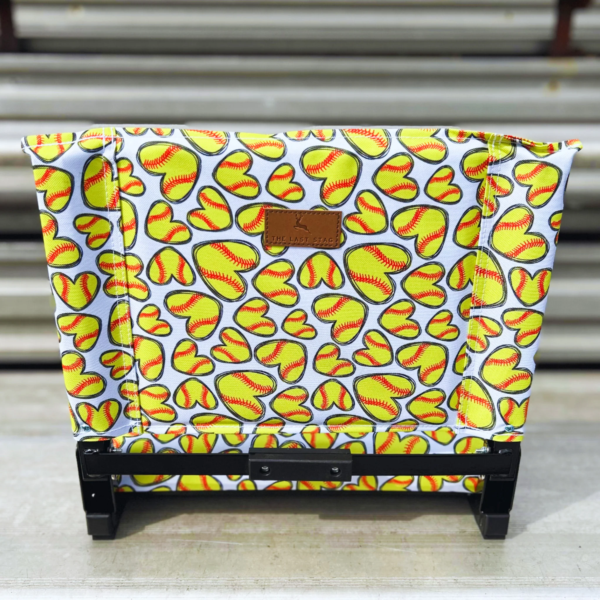 Softball Hearts Folding Stadium Seat - Image 3