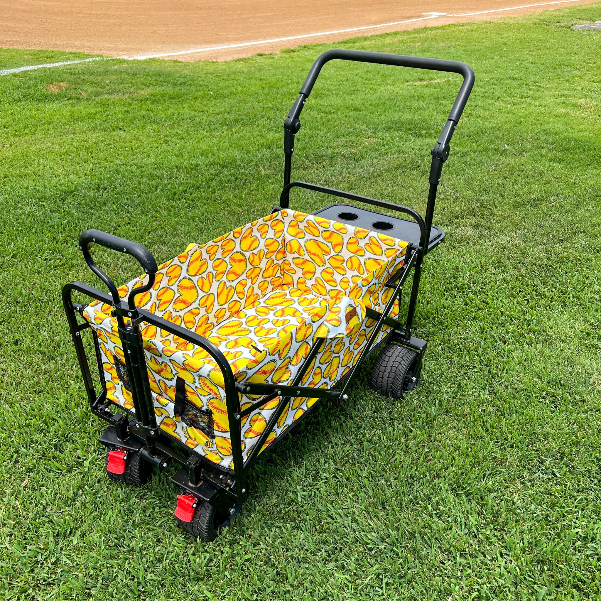 Softball Hearts Stroller Wagon - Image 3