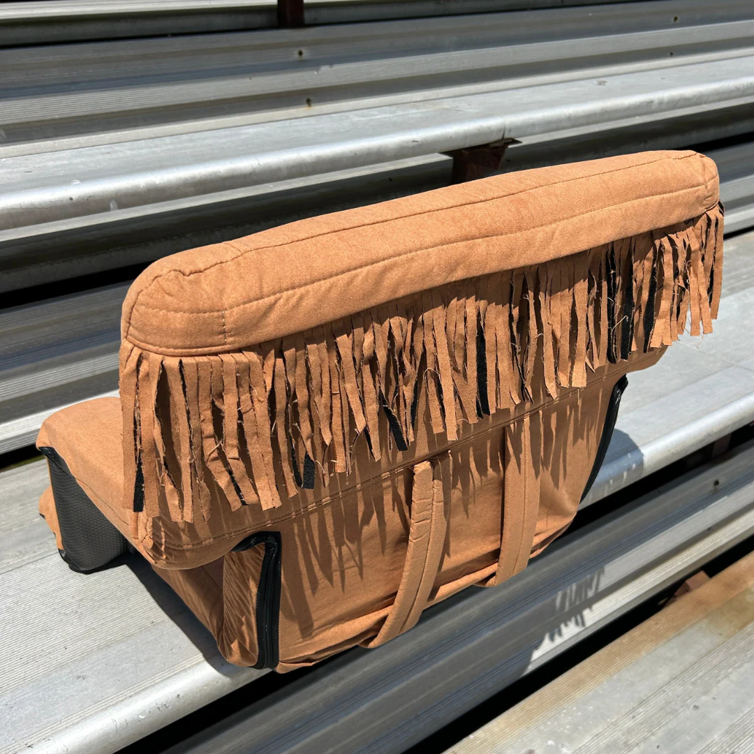 Suede with Fringe 23" Stadium Seat with Armrests - Image 4