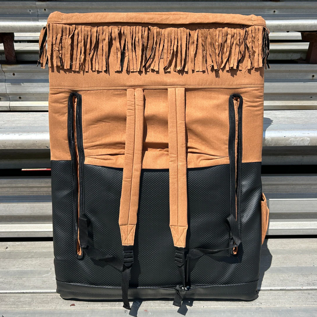 Suede with Fringe 23" Stadium Seat with Armrests - Image 5