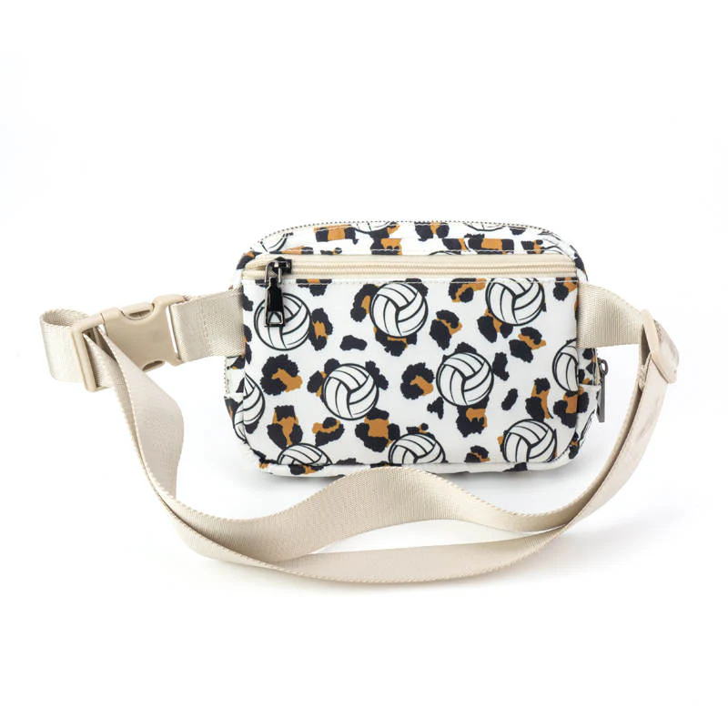 Volleyball & Leopard Print Easy Carry Belt Bag - Image 4